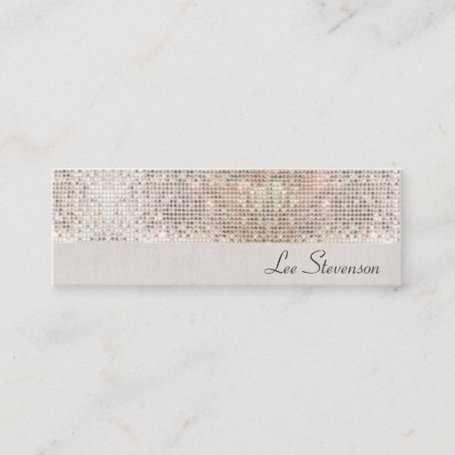 Customizable Sequins and Soft Linen Look No.2 Business Card Template