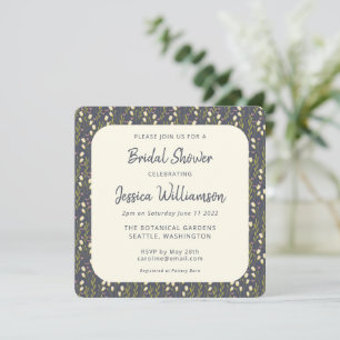 Stylish Modern Garden Floral Art Bridal Shower  Invitation