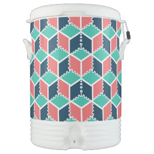 Stylish Modern Geometric Color Cube Beverage Cooler