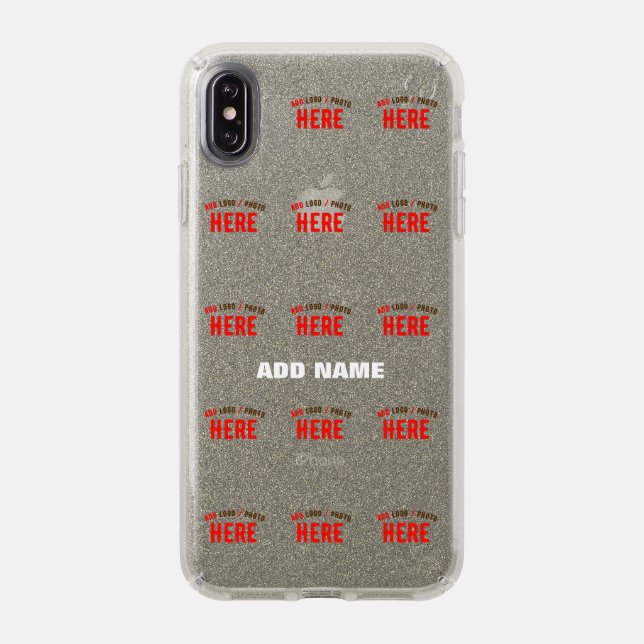 STYLISH MODERN GLITTERY VERIFIED BRANDED SPECK iPhone XS MAX CASE (Front (Black Phone))