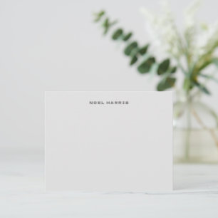 Stylish Modern Gray Typograhy Note Card