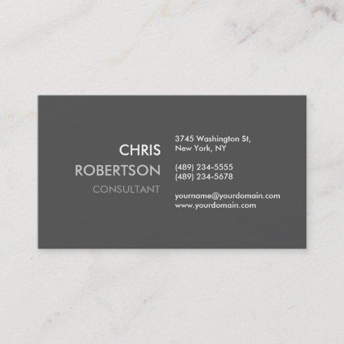 Stylish Modern Grey Attractive Business Card