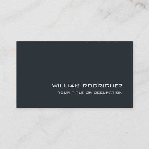 Stylish Modern Greyish Blue Sophisticated Trendy Business Card