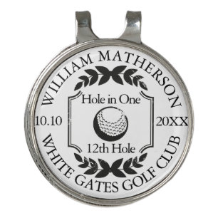 Stylish Modern Hole in One Classic Personalized Golf Hat Clip