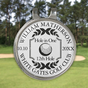 Stylish Modern Hole in One Classic Personalized Golf Hat Clip