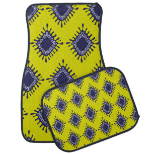 Stylish modern ikat tribal seamless pattern car floor mat
