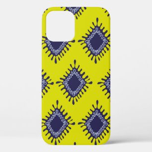 Stylish modern ikat tribal seamless pattern iPhone 12 case