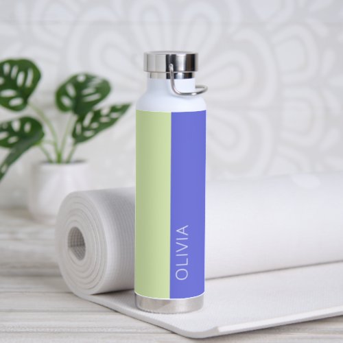 Stylish Modern Lime Green Blue Purple Minimalist Water Bottle