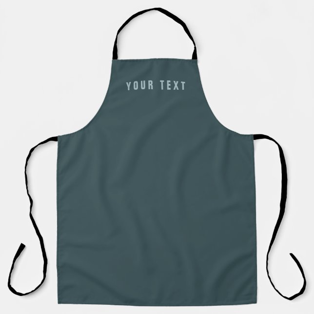 Stylish Modern Looking Name | Blue Gray Apron (Front)
