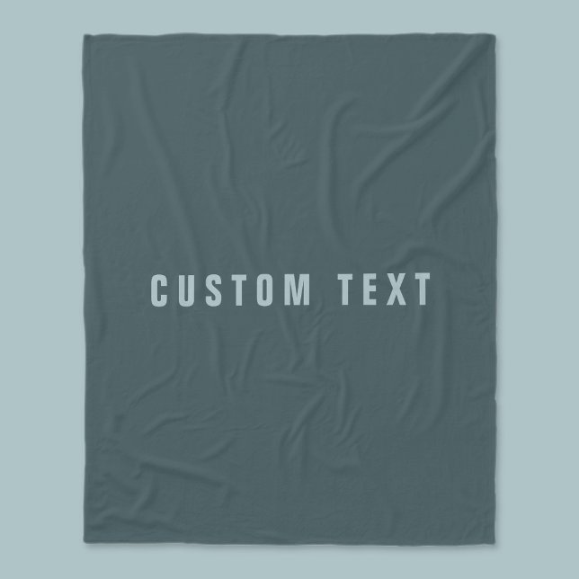 Stylish Modern Looking Name | Blue Gray Fleece Blanket (Creator Uploaded)