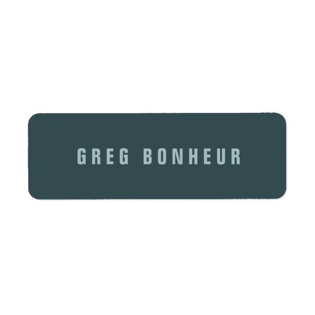 Stylish Modern Looking Name | Blue Gray Label (Front)
