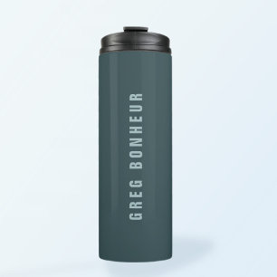 Stylish Modern Looking Name Blue Gray Thermal Tumbler