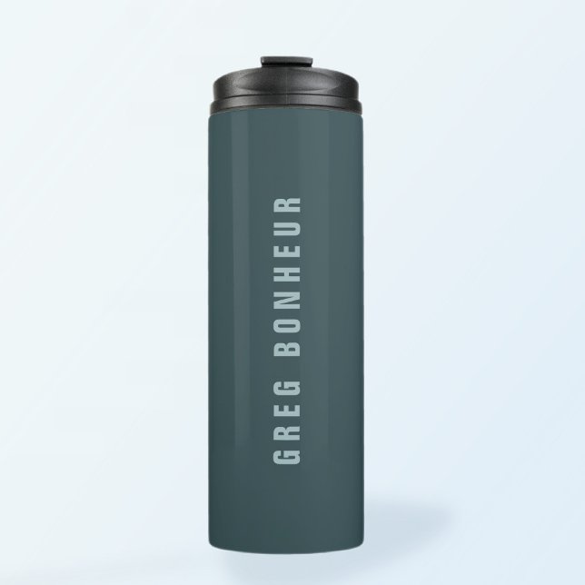 Stylish Modern Looking Name | Blue Gray Thermal Tumbler (Creator Uploaded)