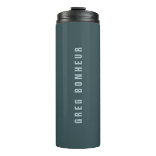 Stylish Modern Looking Name Blue Gray Thermal Tumbler