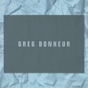 Stylish Modern Looking Name Blue Gray Tissue Paper