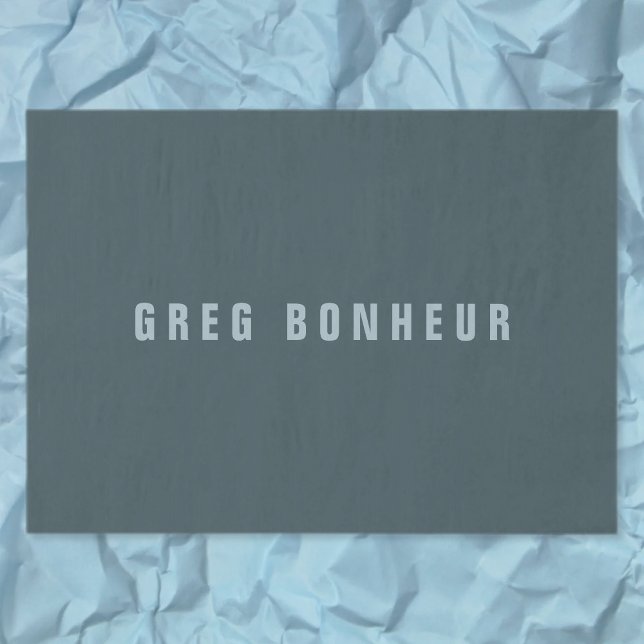 Stylish Modern Looking Name | Blue Gray Tissue Paper (Creator Uploaded)