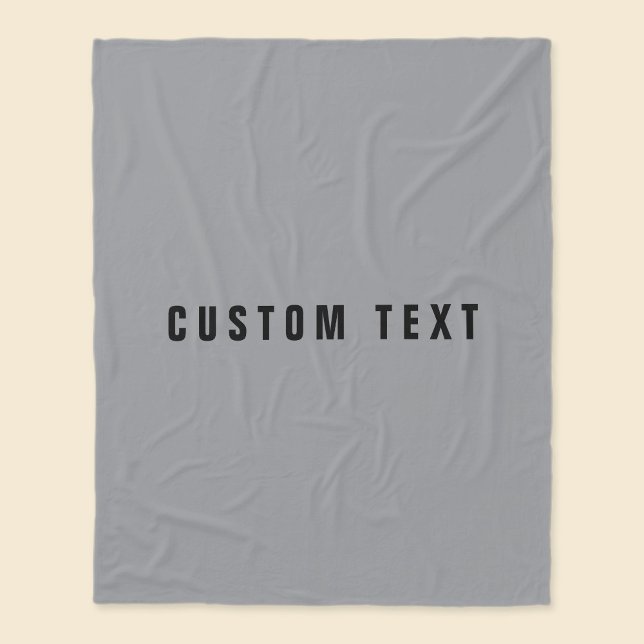 Stylish Modern Looking Name | Gray & Black Fleece Blanket (Creator Uploaded)