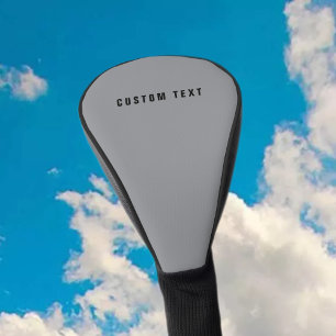 Stylish Modern Looking Name   Gray & Black Golf Head Cover