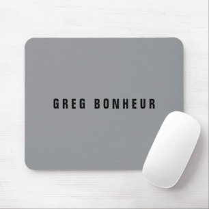 Stylish Modern Looking Name   Gray & Black Mouse Pad