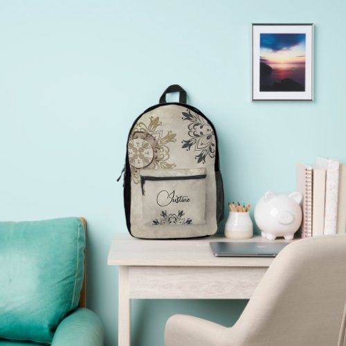 Stylish Modern Mandala Personalized Printed Backpack