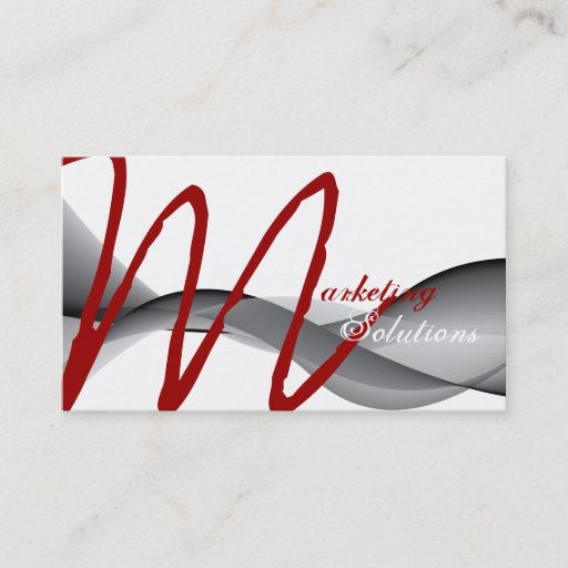 Customizable Stylish Modern Marketing Monogram Business Card