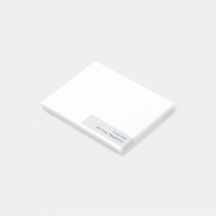 Stylish Modern Minimal Blue Gray Colorblock Post-it Notes