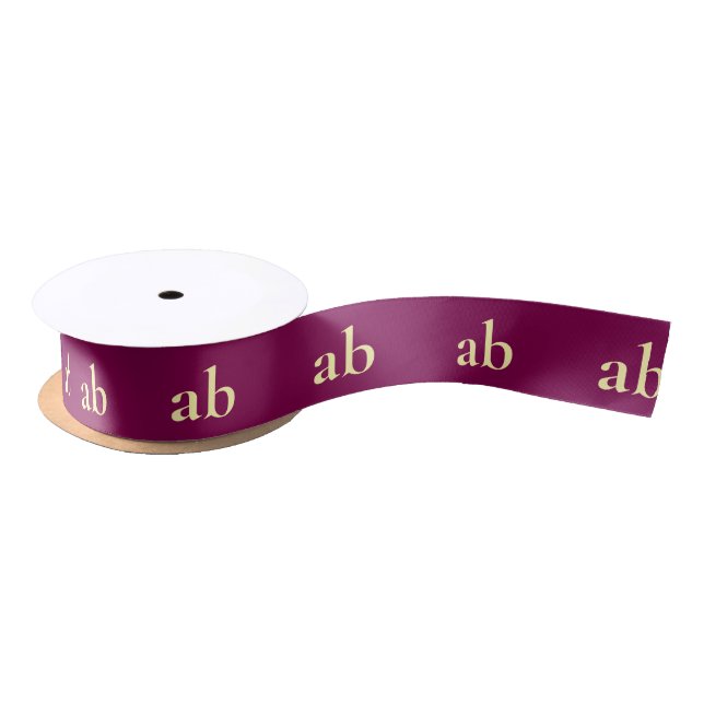  STYLISH MODERN MINIMAL CUSTOMIZED NAME YOUR LOGO SATIN RIBBON (Spool)