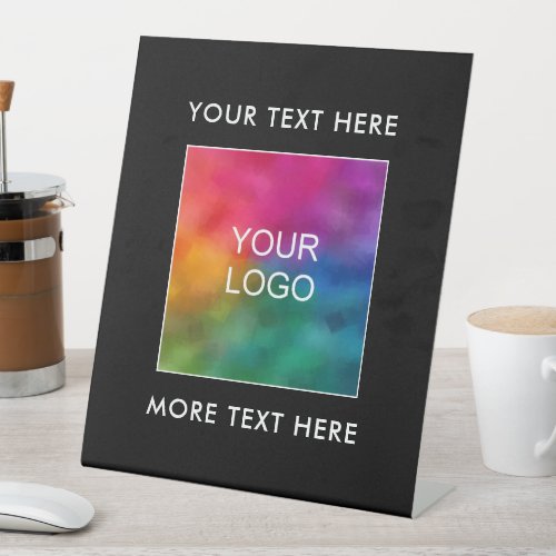 Stylish Modern Minimal Template Business Logo Text Pedestal Sign