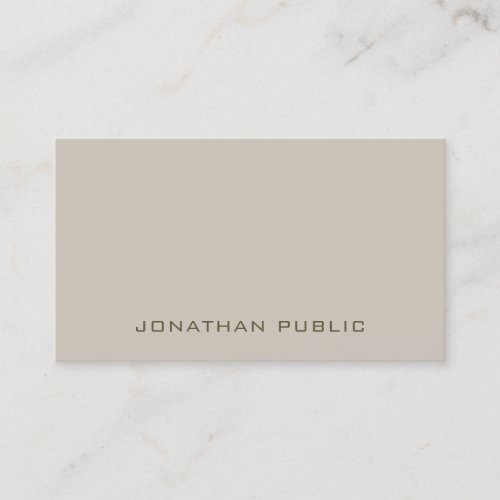 Stylish Modern Minimalist Design Elegant Plain Business Card