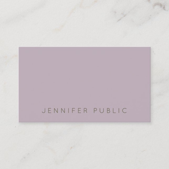 Stylish Modern Minimalist Design Elegant Template Business Card (Front)