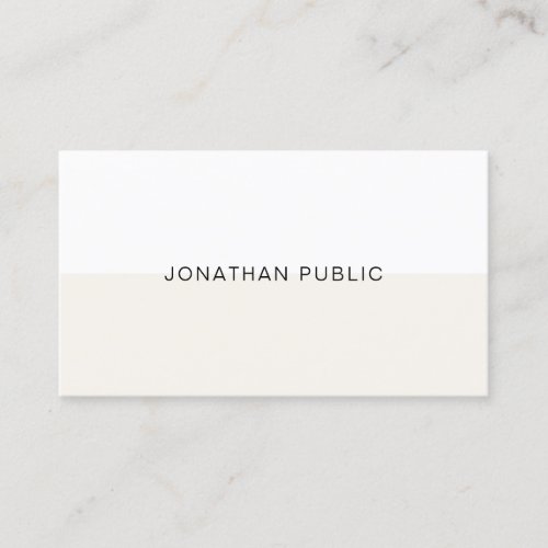 Stylish Modern Minimalist Elegant Plain Sleek Top Business Card