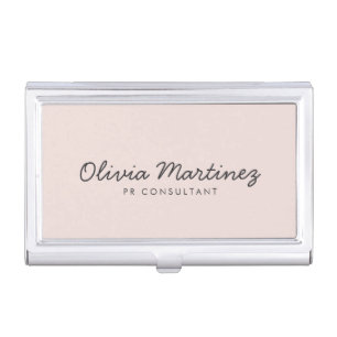 Stylish Modern Minimalist Elegant Script  Business Card Case