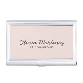 Stylish Modern Minimalist Elegant Script Business Card Case