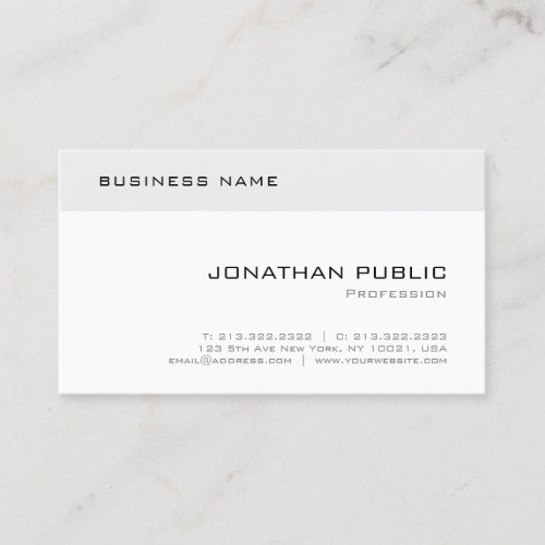Stylish Modern Minimalist Elegant Simple Template Business Card