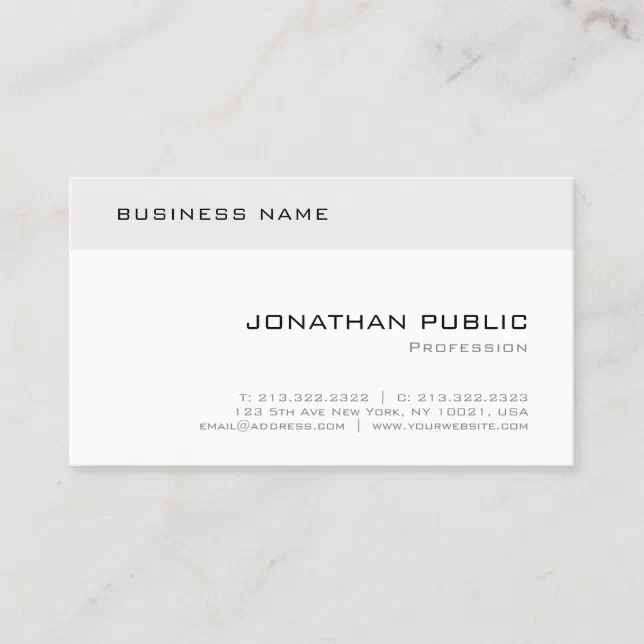 Stylish Modern Minimalist Elegant Simple Template Business Card | Zazzle