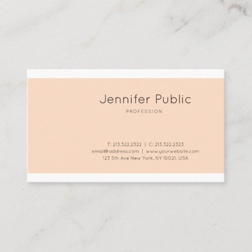 Stylish Modern Minimalist Graphic Design Trendy Business Card