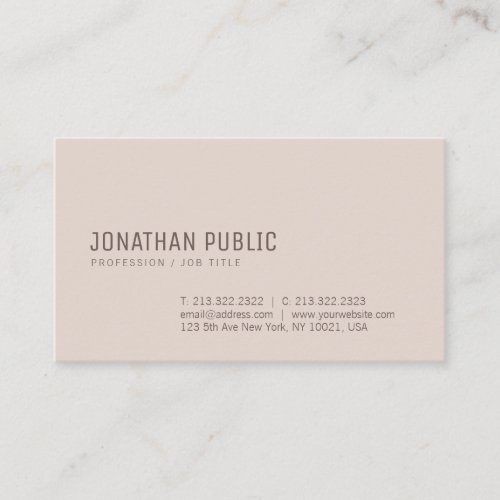 Stylish Modern Minimalist Template Elegant Colors Business Card