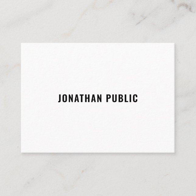 Stylish Modern Minimalist Template Professional Business Card (Front)
