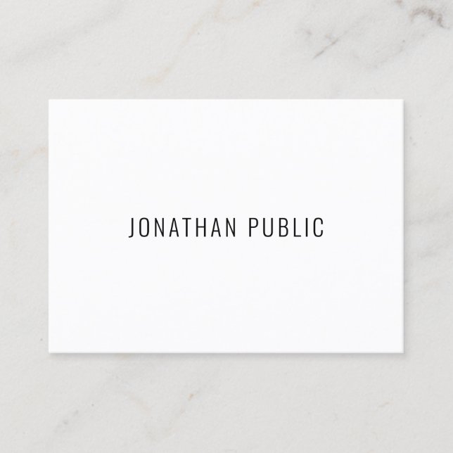 Stylish Modern Minimalist Template Professional Business Card (Front)