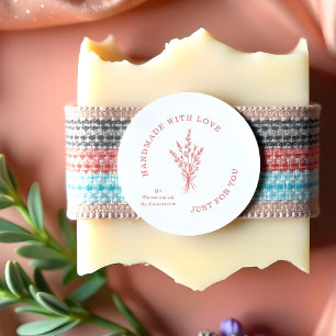 Stylish Modern Minimalist Wildflowers Bouquet Rubber Stamp