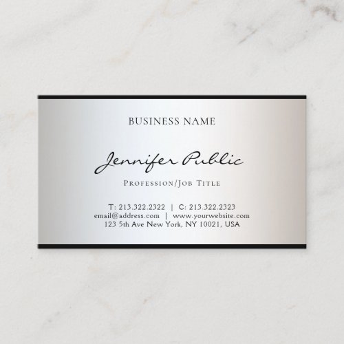 Stylish Modern Minimalistic Design Simple Glamour Business Card