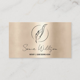 Stylish Modern Mobile Notary & Loan Signing Agent Business Card