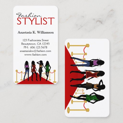 Customizable Stylish Modern Fashion Stylist Business Card