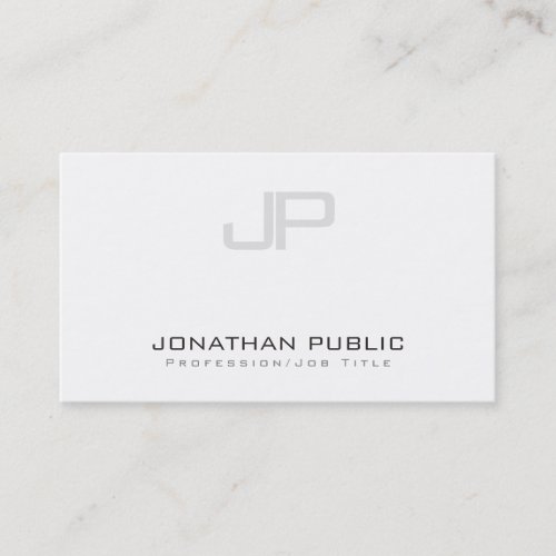 Stylish Modern Monogram Clean Design Trendy Luxury Business Card