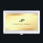Stylish Modern Monogram Gold Look Template Business Card Case<br><div class="desc">Stylish Modern Monogram Gold Look Template Business Card Holder. Perfect for Attorneys,  Lawyers,  Corporate Professionals,  Stylists,  Designers,  Teachers,  Realtors,  Brokers,  Directors,  Managers,  Consultants,  Architects,  Engineers,  Real Estate Agents,  Accountants,  Musicians,  all Professions.</div>
