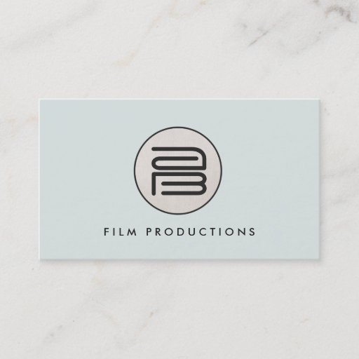 Customizable Stylish Modern Monogram Stylish Round Emblem Business Cards