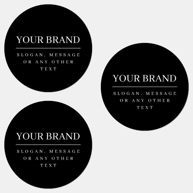 Stylish Modern Multi-purpose Black Waterproof Labels (Group)