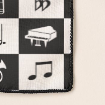 Stylish Modern Music Notes And Instruments Scarf by giftsbonanza at Zazzle