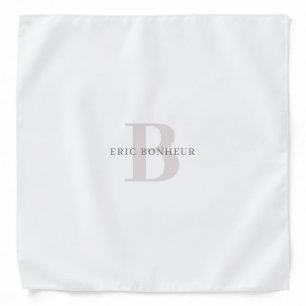 Stylish Modern Name & Monogram Bandana