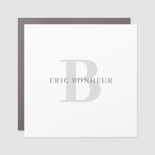 Stylish Modern Name  Monogram Car Magnet